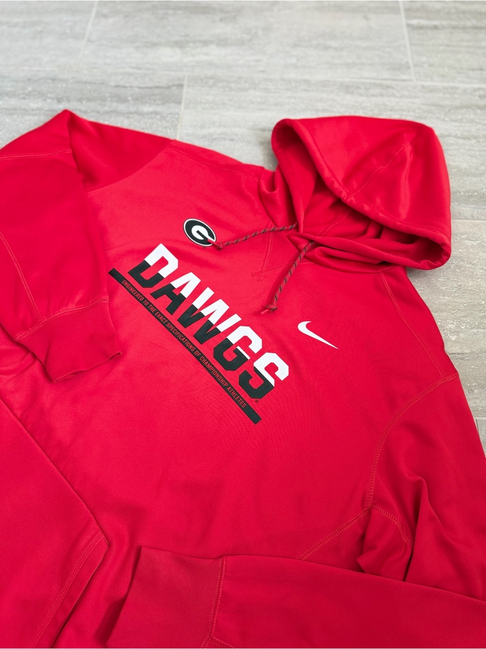 Nike Georgia Bulldogs Hoodie Mens XXL Red Therma-FIT UGA Dawgs Football Pullover